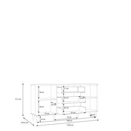 Laatikosto VIRO, ruskea/beige