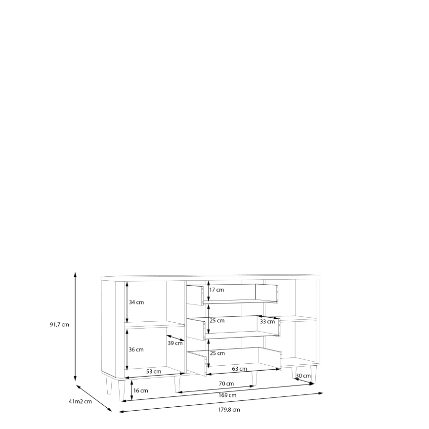 Laatikosto VIRO, ruskea/beige
