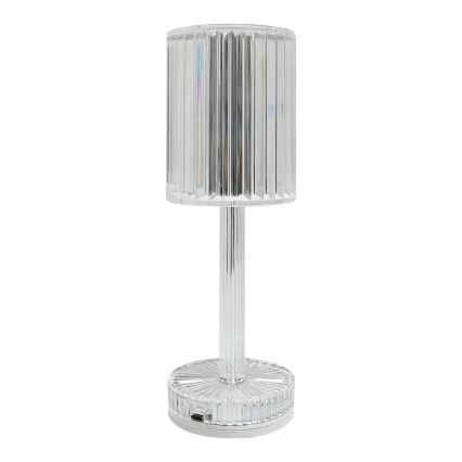 Ladattava kosketusohjattu LED-pöytälamppu SIMPLE LED/1W/5V 2400 mAh 3000-6000K läpinäkyvä