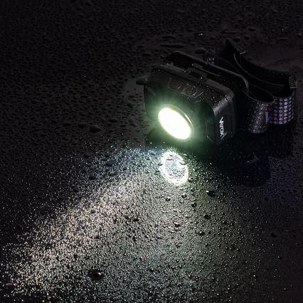 LED Himmennettävä ladattava otsalamppu anturilla ja punainen valo LED/15W/5V IP66 430 kiiltävä 1800 mAh