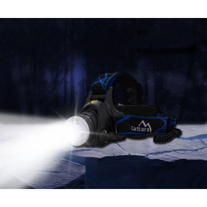 Ladattava LED-ajovalaisin LED/6W/7,4V 5600 mAh IP44 musta/sininen