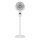 Ladattava LED-jalustatuuletin LED-valaistuksella LED/4,8W/5V USB 7200 mAh valkoinen + kaukosäädin