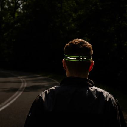 LED himmennettävä ladattava otsalamppu anturilla ja punaisella valolla LED/6W/5V/3xAAA IP66 500 lm 1200 mAh