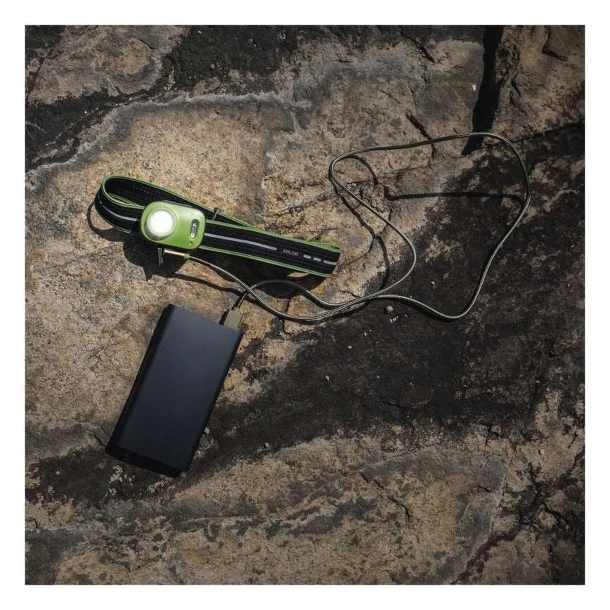 Ladattava LED-otsalamppu LED/USB 1600 mAh IPX6