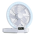 Ladattava LED-pöytätuuletin 3,7V 1200 mAh