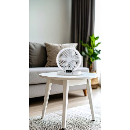 Ladattava LED-pöytätuuletin 3,7V 1200 mAh