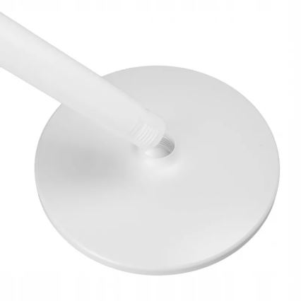 Ladattava LED-jalustatuuletin LED-valaistuksella LED/4,8W/5V USB 7200 mAh valkoinen + kaukosäädin