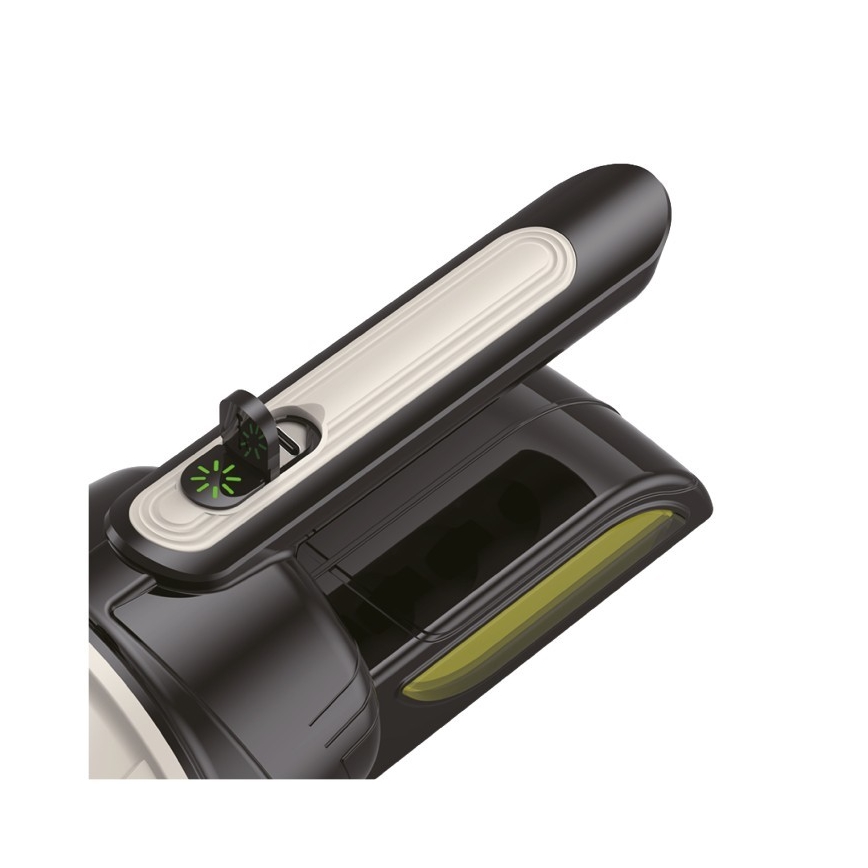 Ladattava LED-taskulamppu 2xLED/3W/5V 210 lm 1200 mAh musta