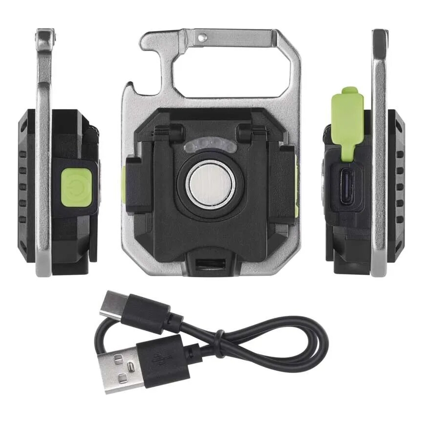 Ladattava LED-taskulamppu LED/USB/3,7V IP44 750 lm 400 mAh