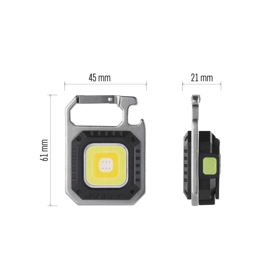 Ladattava LED-taskulamppu LED/USB/3,7V IP44 750 lm 400 mAh