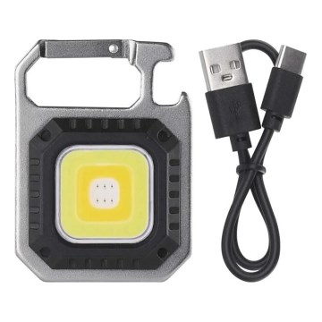 Ladattava LED-taskulamppu LED/USB/3,7V IP44 750 lm 400 mAh