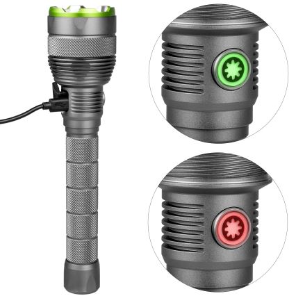 LED Himmennettävä ladattava taskulamppu virtapankilla toiminto LED/5V IPX7 10000 kiiltävä 2600 mAh