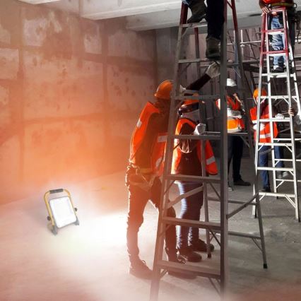 Ladattava LED-työvalo jalustalla LED/30W/3,2V 4500K 5000 mAh IP65 oranssi