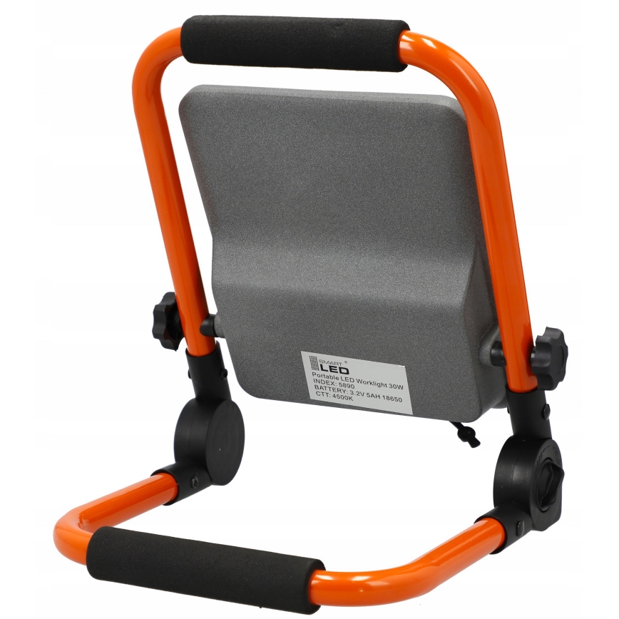 Ladattava LED-työvalo jalustalla LED/30W/3,2V 4500K 5000 mAh IP65 oranssi