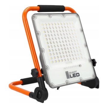 Ladattava LED-valonheitin jalustalla LED/100W/3,2V 5000K 5000 mAh IP65 oranssi