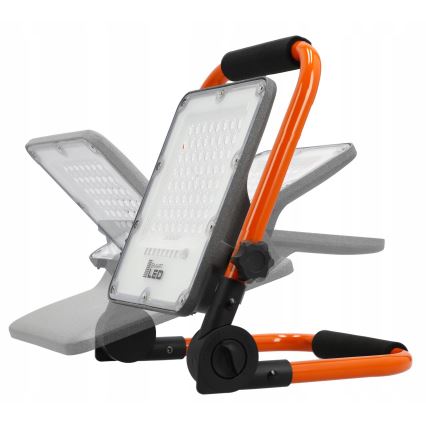 Ladattava LED-valonheitin jalustalla LED/100W/3,2V 5000K 5000 mAh IP65 oranssi