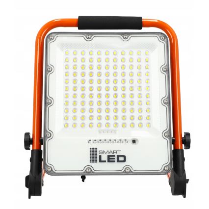 Ladattava LED-valonheitin jalustalla LED/100W/3,2V 5000K 5000 mAh IP65 oranssi