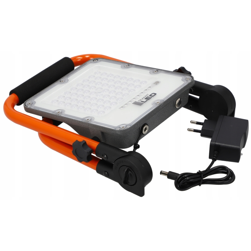 Ladattava LED-valonheitin jalustalla LED/100W/3,2V 5000K 5000 mAh IP65 oranssi