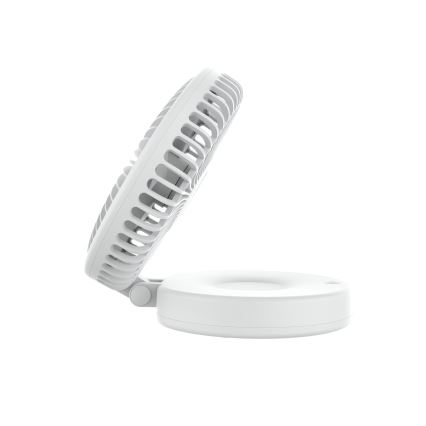 Ladattava pöytätuuletin 10 W/5 V, 2400 mAh, valkoinen