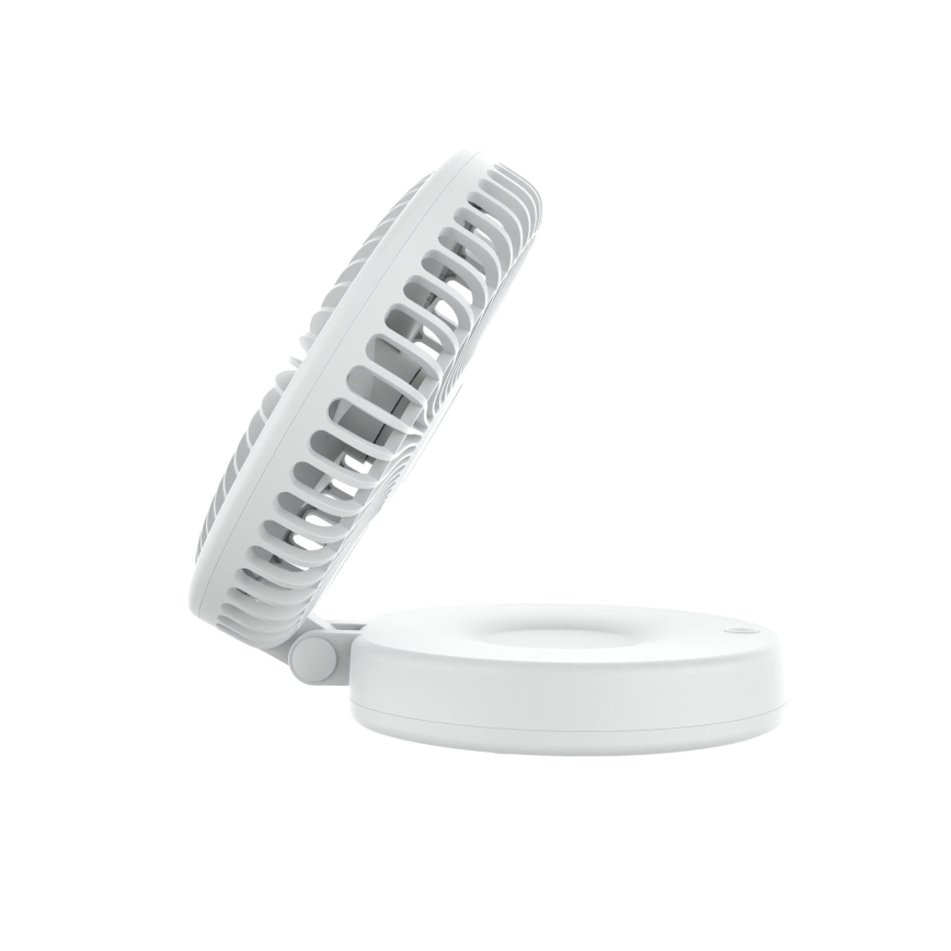 Ladattava pöytätuuletin 10 W/5 V, 2400 mAh, valkoinen