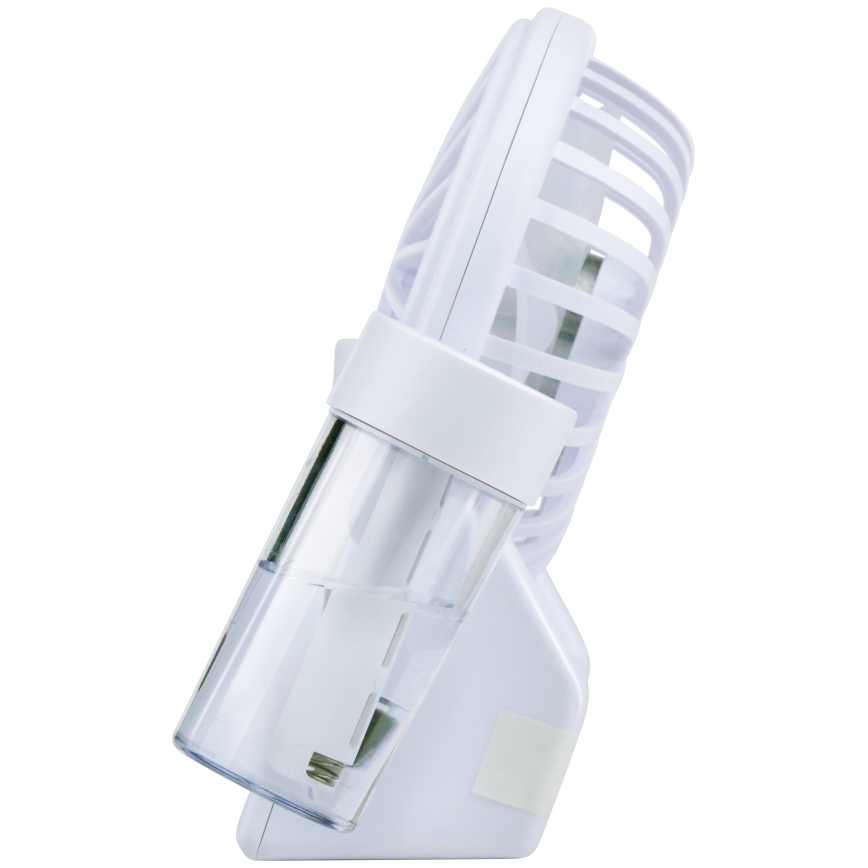 Ladattava pöytätuuletin sumutustehosteella 3,7V 1200 mAh