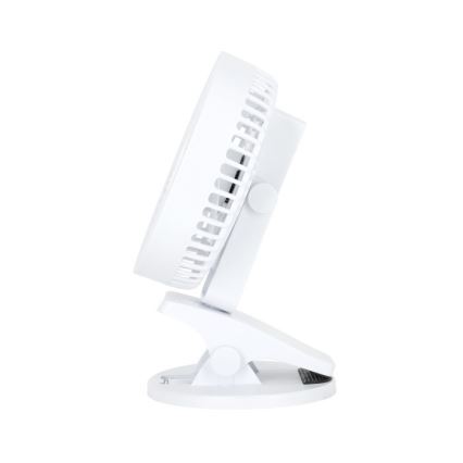Ladattava pöytätuuletin klipsillä VIENTO 6W/5V 2000 mAh valkoinen