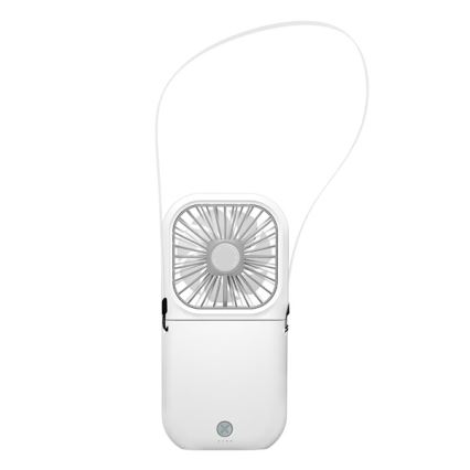 Ladattava taskutuuletin 5W/5V 2500 mAh valkoinen