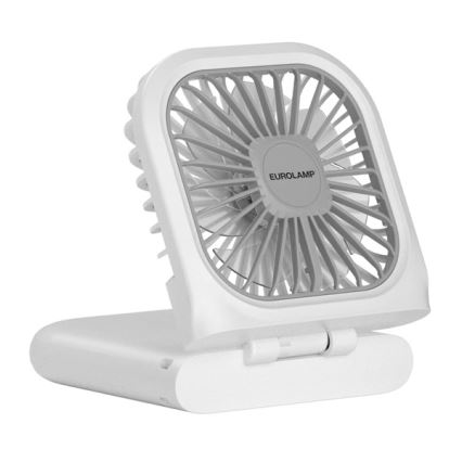 Ladattava taskutuuletin 5W/5V 2500 mAh valkoinen