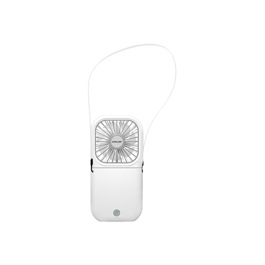 Ladattava taskutuuletin 5W/5V 2500 mAh valkoinen