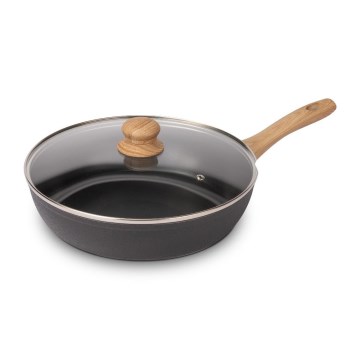 Lamart - 28 cm paistinpannu kannella, musta/ruskea