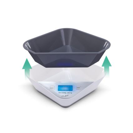 Lamart - Digitaalinen keittiövaaka 2xAAA valkoinen/harmaa