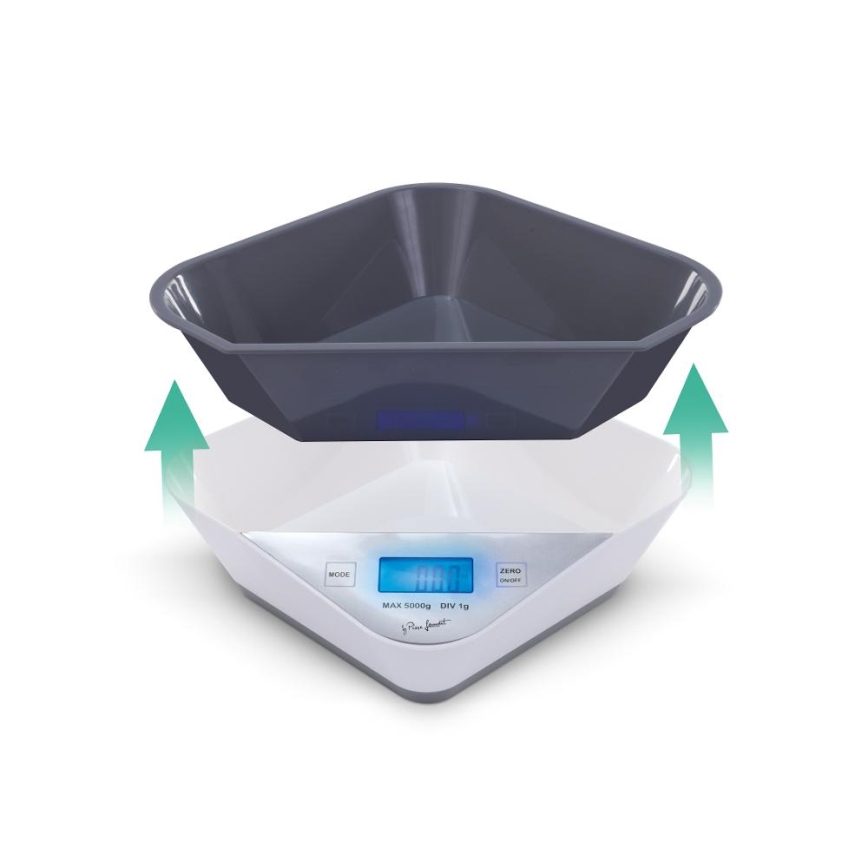 Lamart - Digitaalinen keittiövaaka 2xAAA valkoinen/harmaa