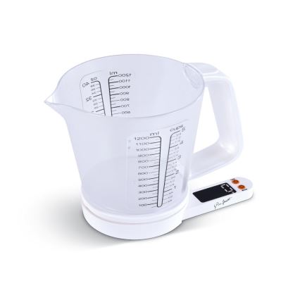 Lamart - Digitaalinen keittiövaaka mittakupilla 2xAAA valkoinen