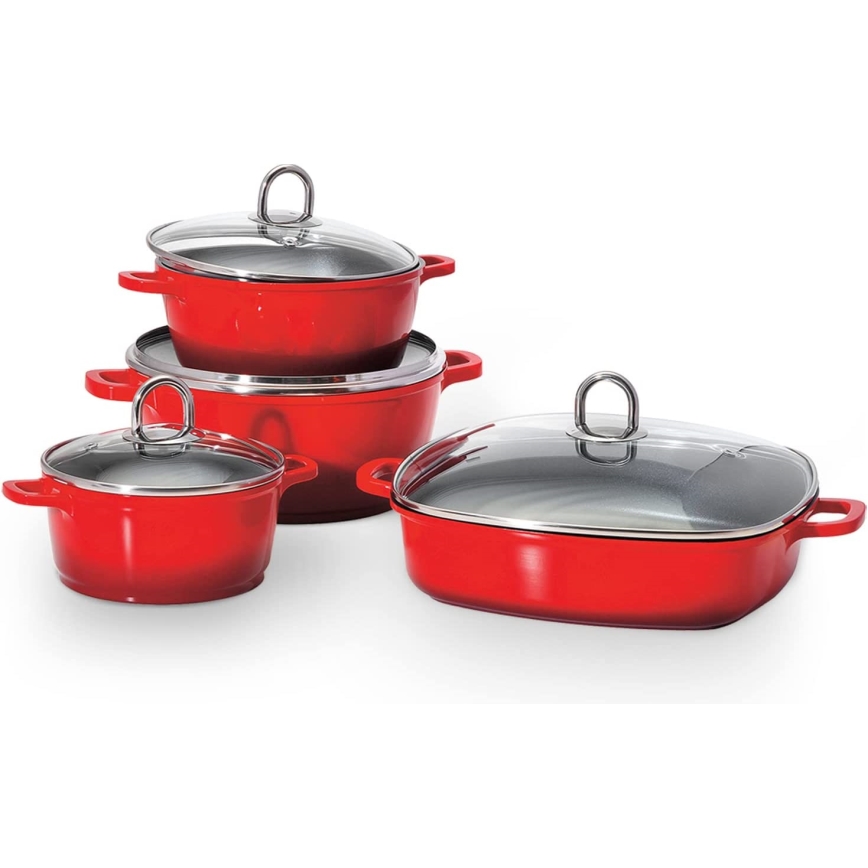 Lamart - Keittoastiasetti 8 kpl punainen