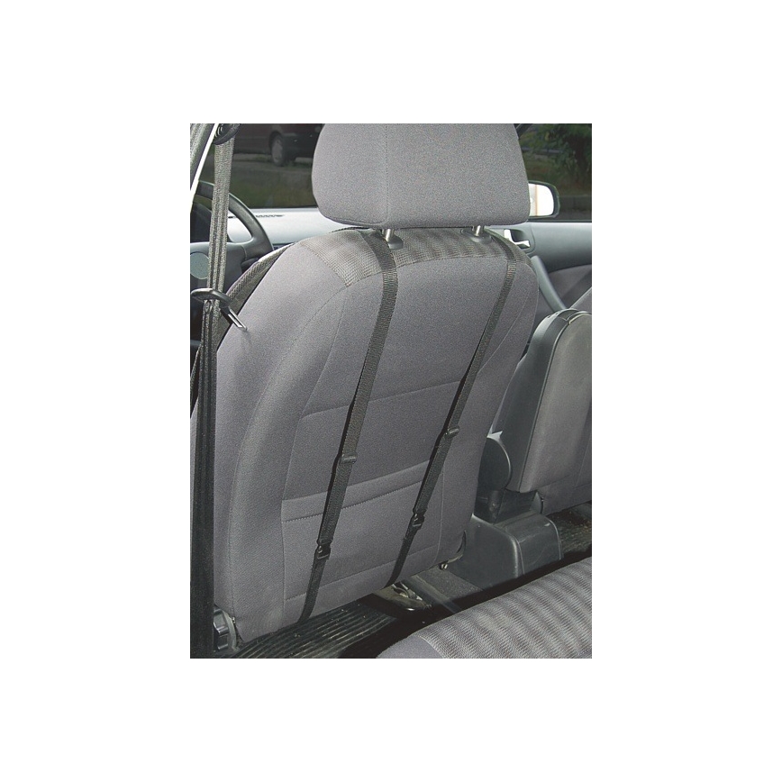 Lämmitettävä istuinpäällinen termostaatilla 12V harmaa/musta