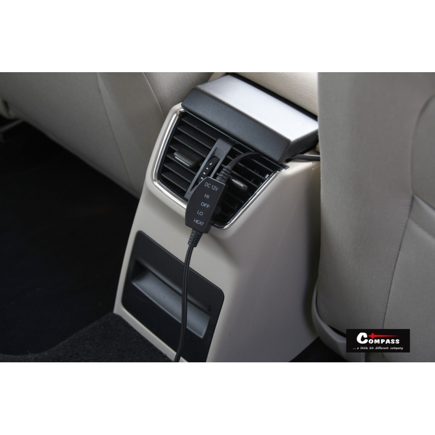 Lämmitettävä takapenkin päällinen termostaatilla 12V harmaa