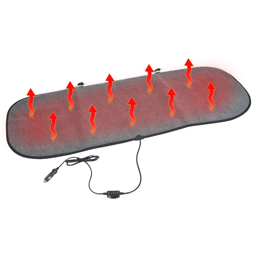 Lämmitettävä takapenkin päällinen termostaatilla 12V harmaa