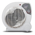 Lämmitteellä varustettu tuuletin ZEFIR 1000/2000W/230V valkoinen