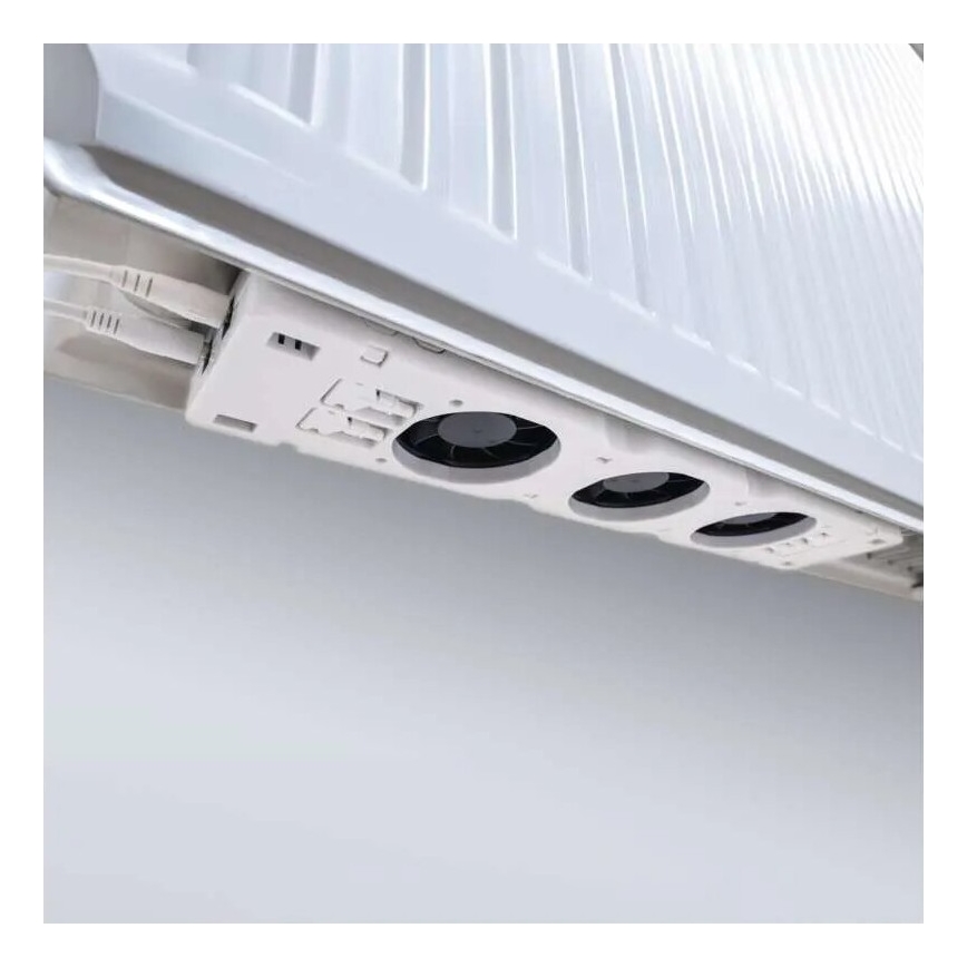 Lämmittimen alle sijoitettava tuuletin 5/230V valkoinen