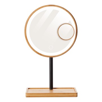 Lanaform - Himmennettävä meikkipeili LED-valaistuksella, 5V USB, bambu