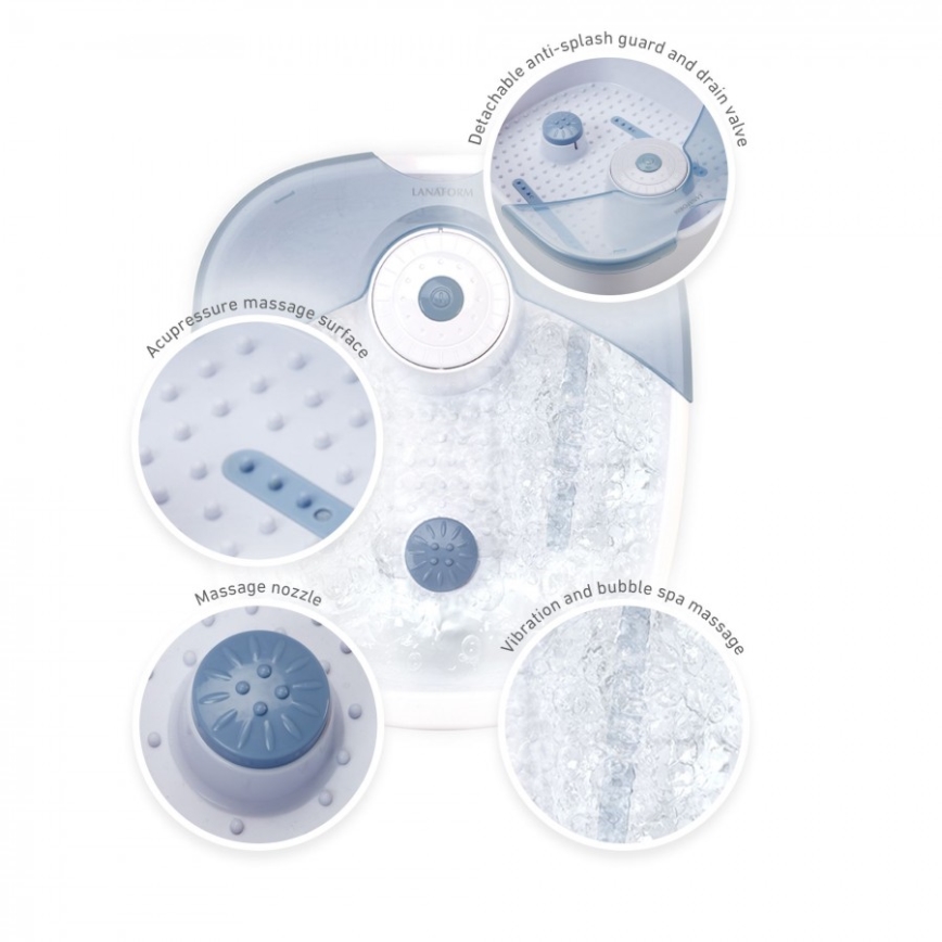 Lanaform - Jalkakylpy ja hierontalaite FOOT SPA 60W/230V