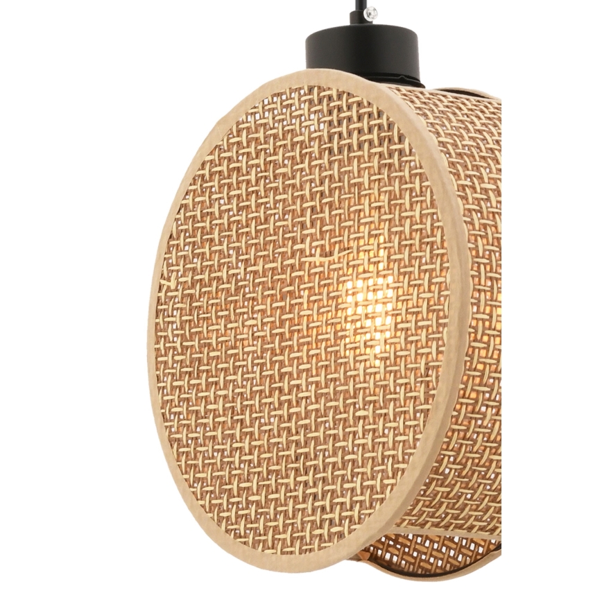 Langallinen riippuvalaisin DRUM 1xE27/60W/230V, ruskea