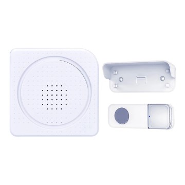 Langaton akkukäyttöinen ovikello 3V/3xAA IP44 valkoinen