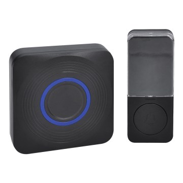 Langaton akkukäyttöinen ovikello 3V/3xAAA IP56 musta