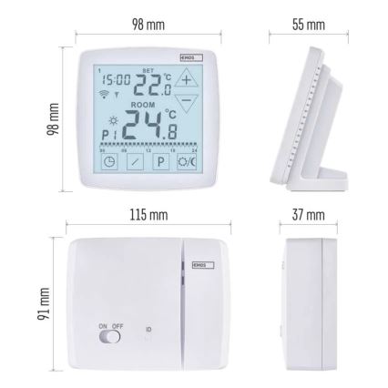 Langaton digitaalinen termostaatti GoSmart 230V/16A Wi-Fi