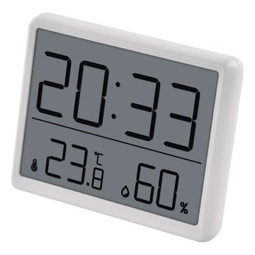 Langaton lämpömittari kosteusmittarilla 1xCR2032 valkoinen