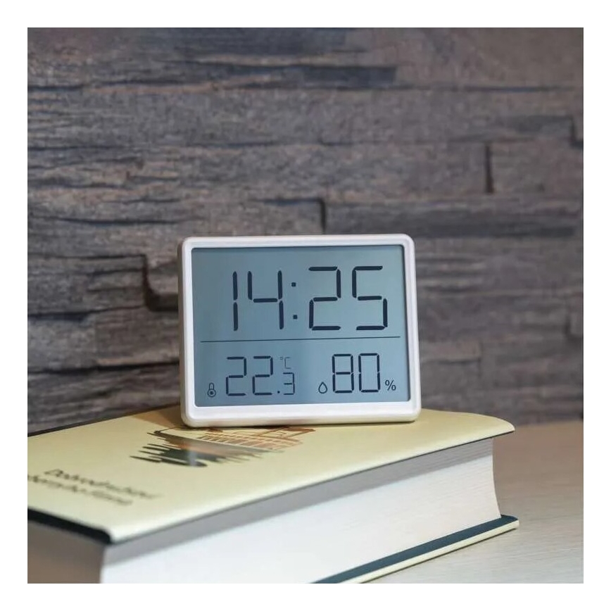 Langaton lämpömittari kosteusmittarilla 1xCR2032 valkoinen