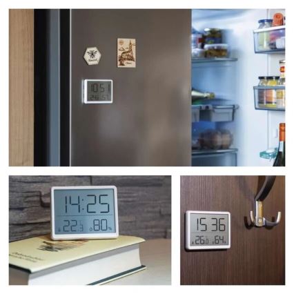 Langaton lämpömittari kosteusmittarilla 1xCR2032 valkoinen