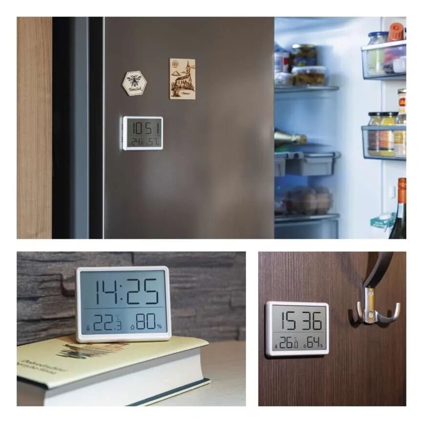 Langaton lämpömittari kosteusmittarilla 1xCR2032 valkoinen