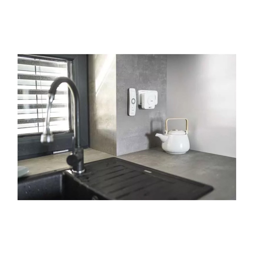 Langaton ovikello 230V IP44 valkoinen